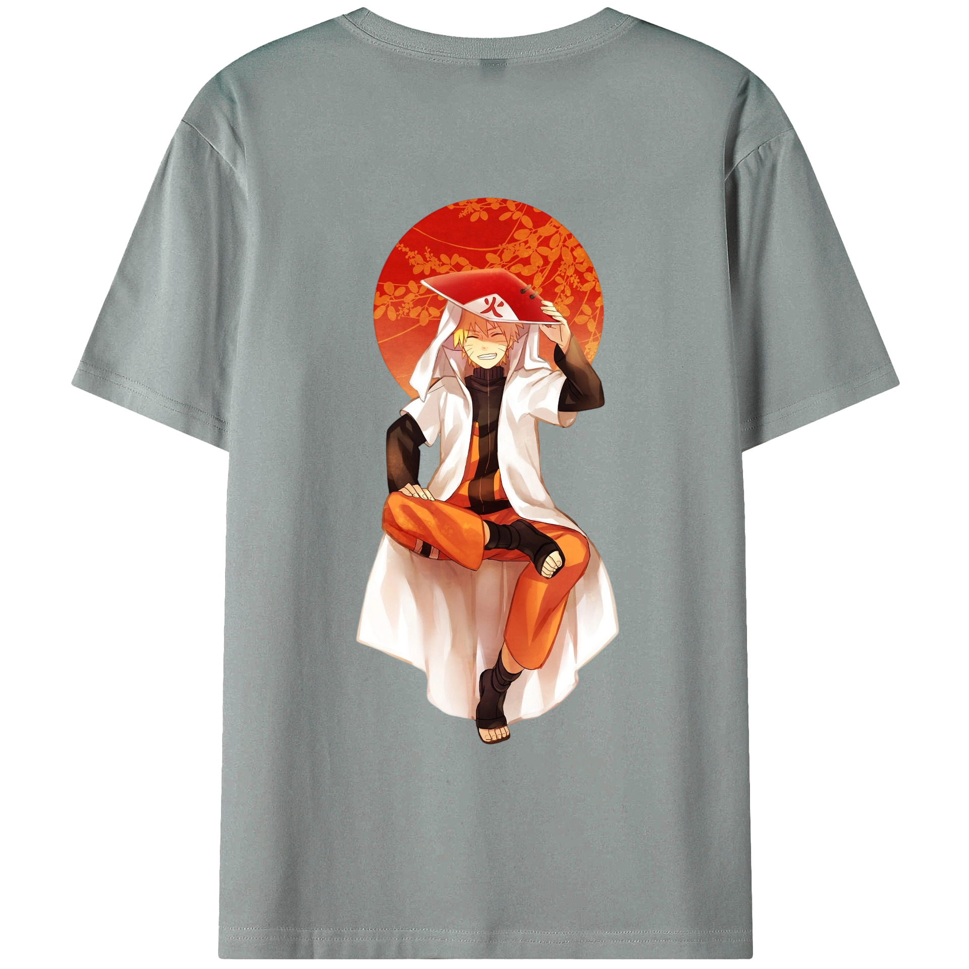 （画像用） NARUTO -ナルト- うずまき ナルト Uzumaki Naruto 綿100％ メンズ半袖Tシャツ（バックプリント） 通気性